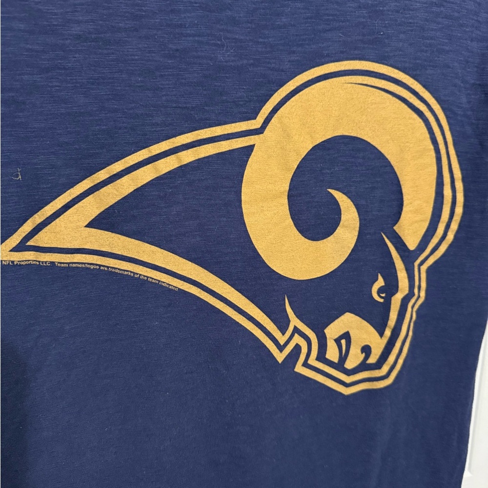 Men's Navy LA Rams T-Shirt with Gold Logo *GOOD USED CONDITION* - Picture 2 of 5
